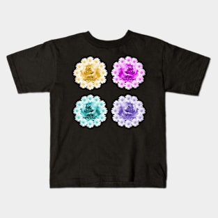 butterfly daisies blossoms bloom flower butterflies insects Kids T-Shirt